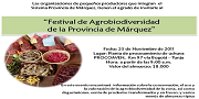 Festival de Agrobiodiversidad de la Provincia de Márquez, viernes 25 de noviembre